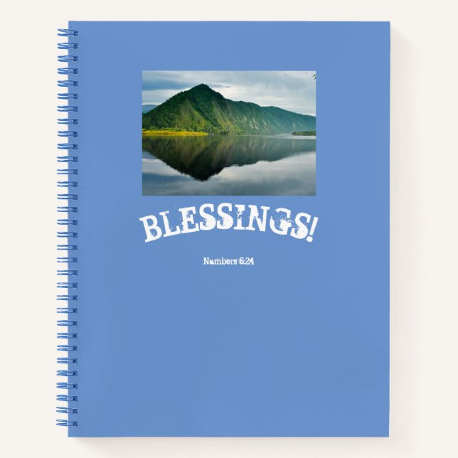 Cuaderno Blue Mountain Lake Blessings (Anverso)