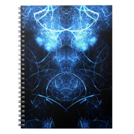 Cuaderno Blue Nebula Energy Fractal Art