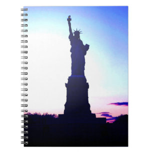 Cuaderno Blue New York Sunset - Bloc de notas Lady Liberty