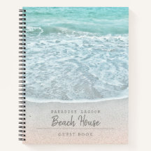 Blue Ocean Photo Beach Vacation Rental Guest Book