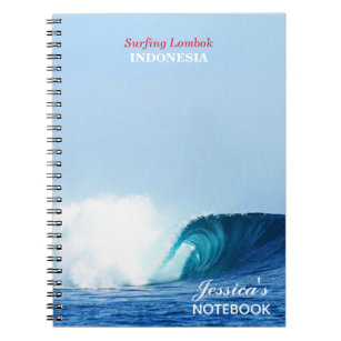 Cuaderno Blue Ocean Wave Tube Surf Spot Lombok Indonesia