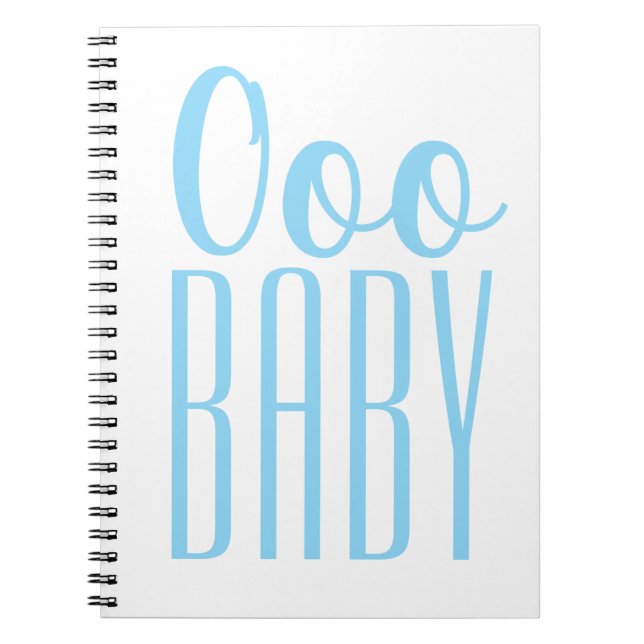 Cuaderno Blue Ooo BABY: Premio de regalo de Baby Shower (Frente)