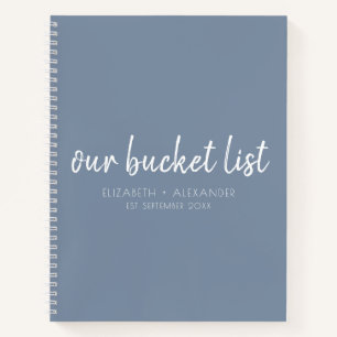 Cuaderno Blue Our Bucket List Parejas Keepsake Journal