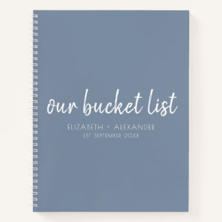 Cuaderno Blue Our Bucket List Parejas Keepsake Journal