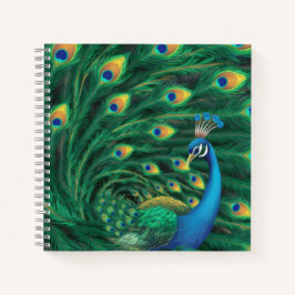 Cuaderno Blue Peacock Bird