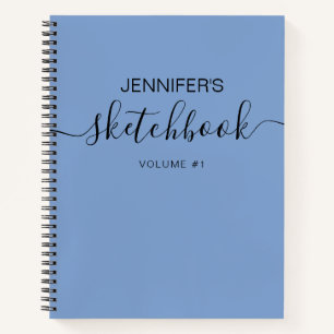 Cuaderno Blue Personalized Sketchbook Tu Nombre