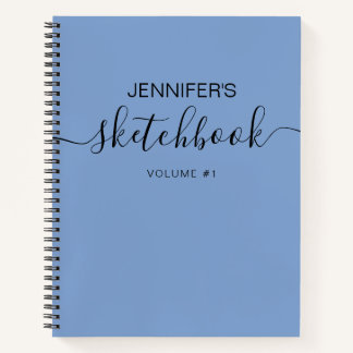Cuaderno Blue Personalized Sketchbook Tu Nombre