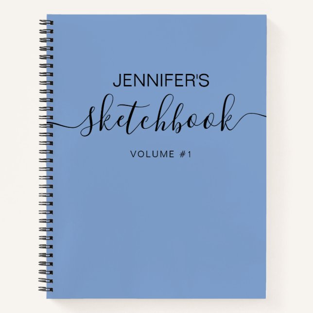 Cuaderno Blue Personalized Sketchbook Tu Nombre (Anverso)