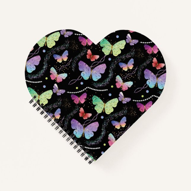 Cuaderno Blue Purple Chic Butterflies Pattern (Anverso)
