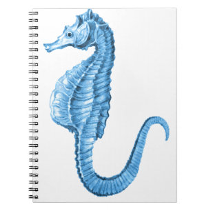 Cuaderno Blue seahorse coastal nautical ocean beach