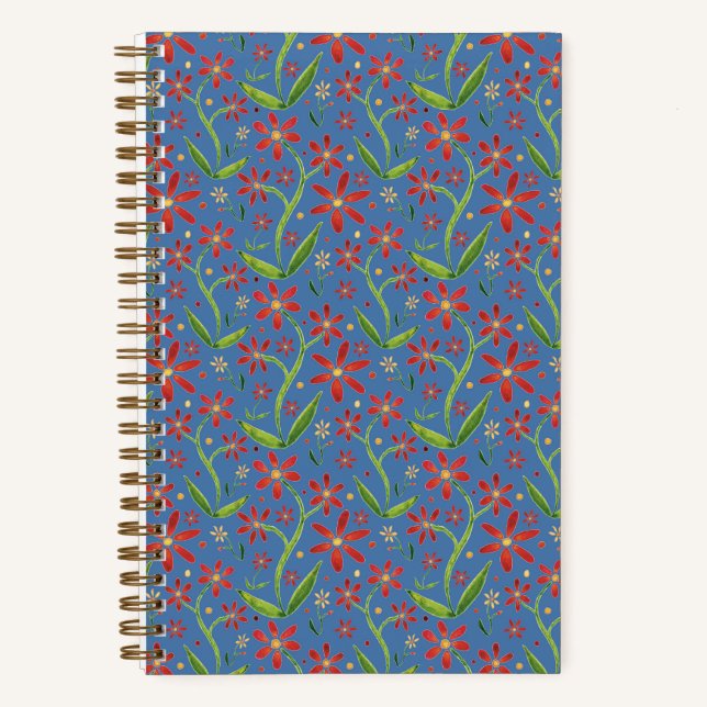 Cuaderno Blue Sky | Dancing Watercolor Daisies (Anverso)