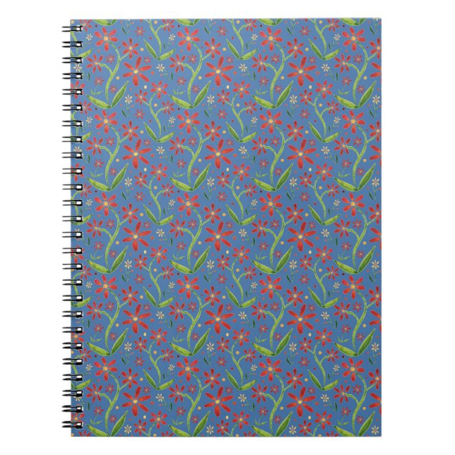 Cuaderno Blue Sky | Dancing Watercolor Daisies (Frente)