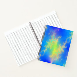 Cuaderno Blue Sky y Golden Yellow Lightning Bolts