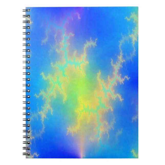 Cuaderno Blue Sky y Golden Yellow Lightning Bolts (Frente)