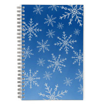 Blue Snowflake Notebook – Winter Aesthetic Journal
