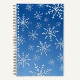 Cuaderno Blue Snowflake Notebook – Winter Aesthetic Journal