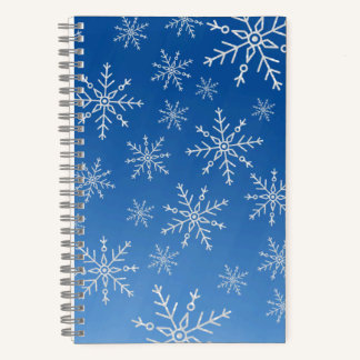 Cuaderno Blue Snowflake Notebook – Winter Aesthetic Journal
