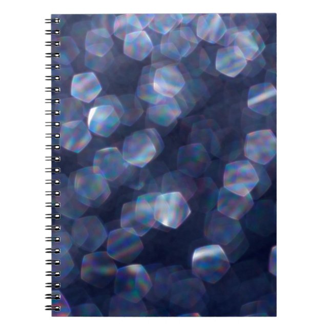 Cuaderno Blue Sparkle Bokeh Lights (Frente)