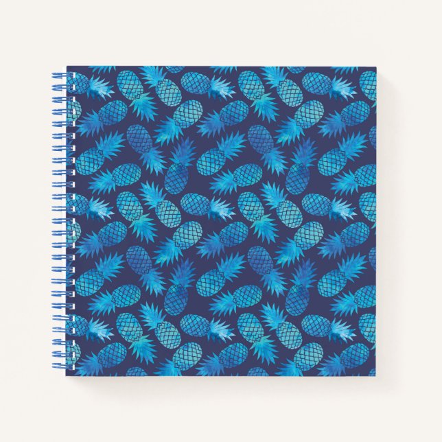 Cuaderno Blue Tie Dye Pineapples (Anverso)