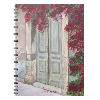 Cuaderno Blue Vintage Door Watercolor