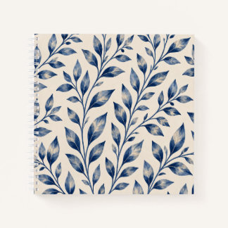 Cuaderno Blue Watercolor Foliage Notebook