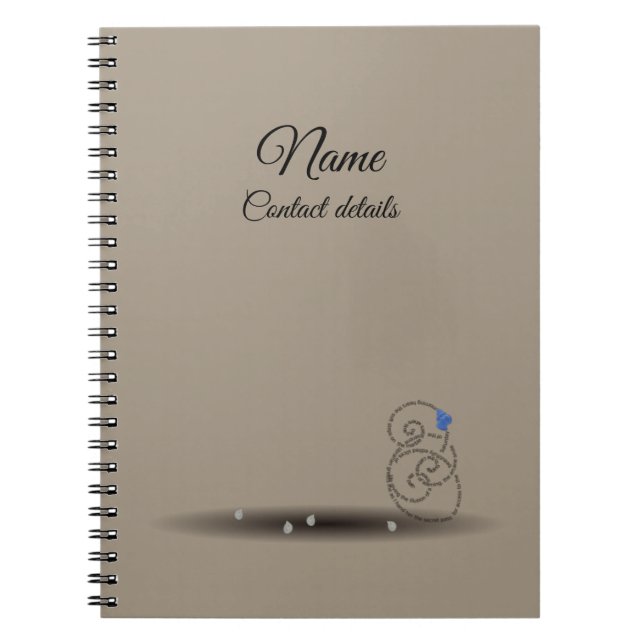 Cuaderno Blue wentletrap beige coastal 80 page custom  (Frente)