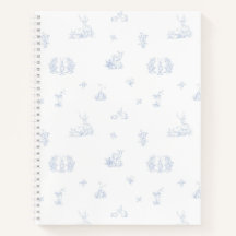 Blue White Forest Woodland Toile
