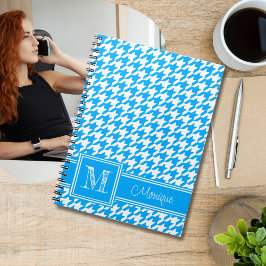 Cuaderno Blue White Houndstap | Monograma moderno