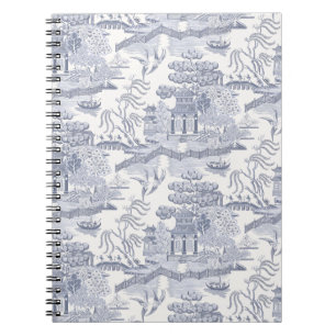 Cuaderno Blue Willow en azul gris