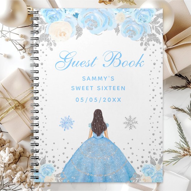 Cuaderno Blue Winter Brunette Hair Princess Dulce (Subido por el creador)