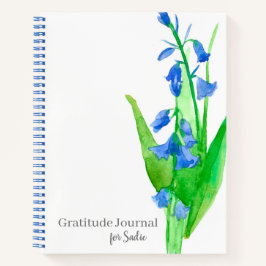 Cuaderno Bluebells Flowers Gratitude Personalized Journal