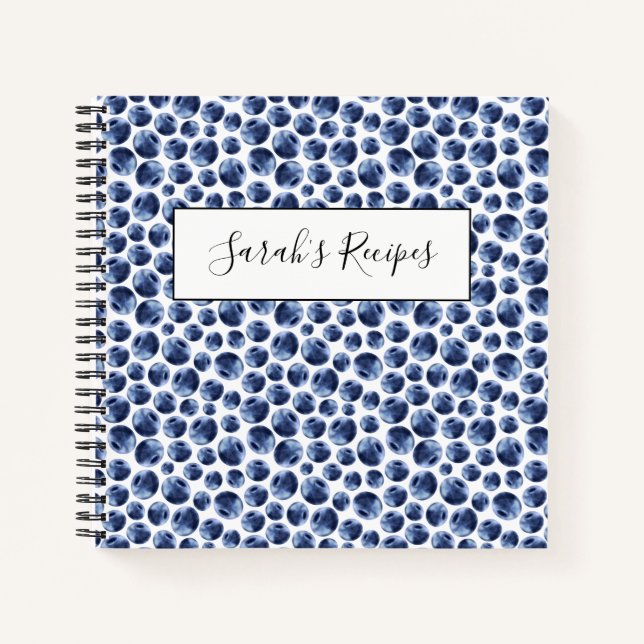 Cuaderno Blueberries Imprimir patrón de frutas (Anverso)