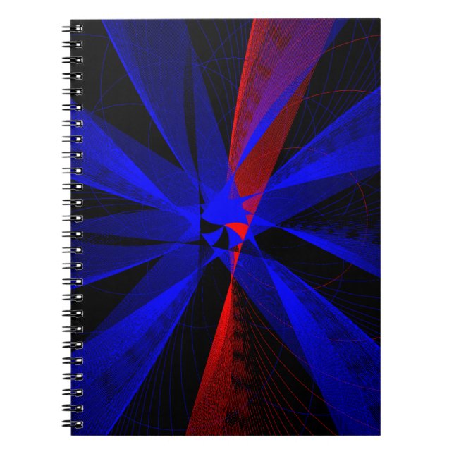 Cuaderno Blueberry Color Abstract Geometric Spiral Notebook (Frente)