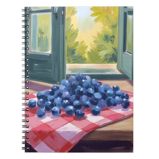 Cuaderno Blueberry Picking | Fruit Watercolor Blueberries (Frente)