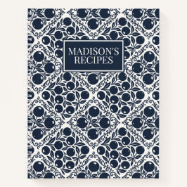 Cuaderno Blueberry Rustic Farmhouse French Country Recipe