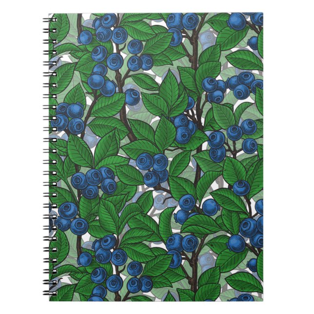 Cuaderno Blueberry sobre blanco (Frente)