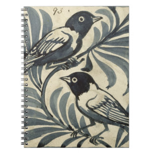 Cuaderno Bluebirds (w/c en el papel)