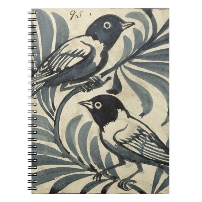 Cuaderno Bluebirds (w/c en el papel) (Frente)