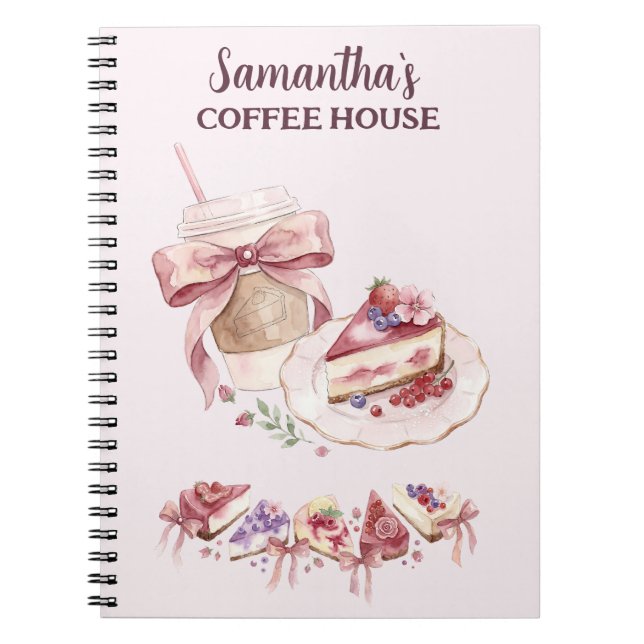Cuaderno Blush Patisserie Cafe Marca Personalizada (Frente)