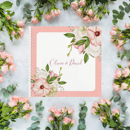 Cuaderno Blush Pink Floral Wedding Guest Book