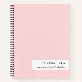 Cuaderno Blush Pink Modern Minimalist Design