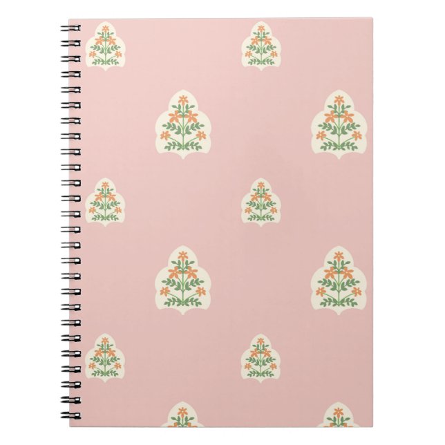 Cuaderno Blush pink mughal floral pattern  (Frente)