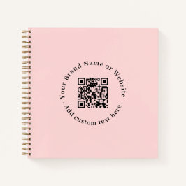 Cuaderno Blush Pink QR | Feminine Business Promo Design