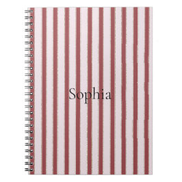 Cuaderno Blush Pink Red Stripes