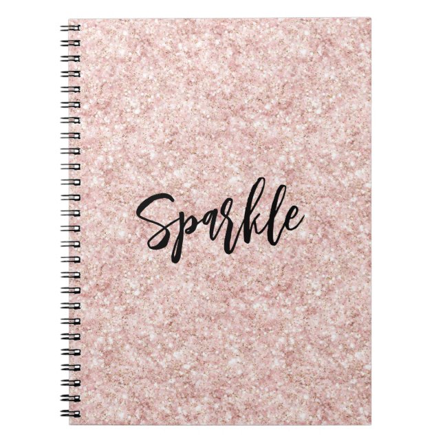 Cuaderno Blush Pink Sparkle Glitter   (Frente)