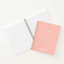 Cuaderno Blush Rosa Minimalista Femenina Estudiante con Est