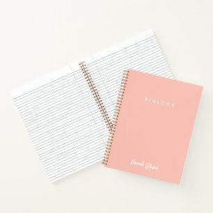 Cuaderno Blush Rosa Minimalista Femenina Estudiante con Est