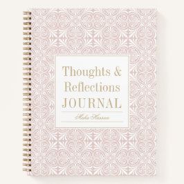 Cuaderno Blush Rose Pattern Journal | Custom Title & Name