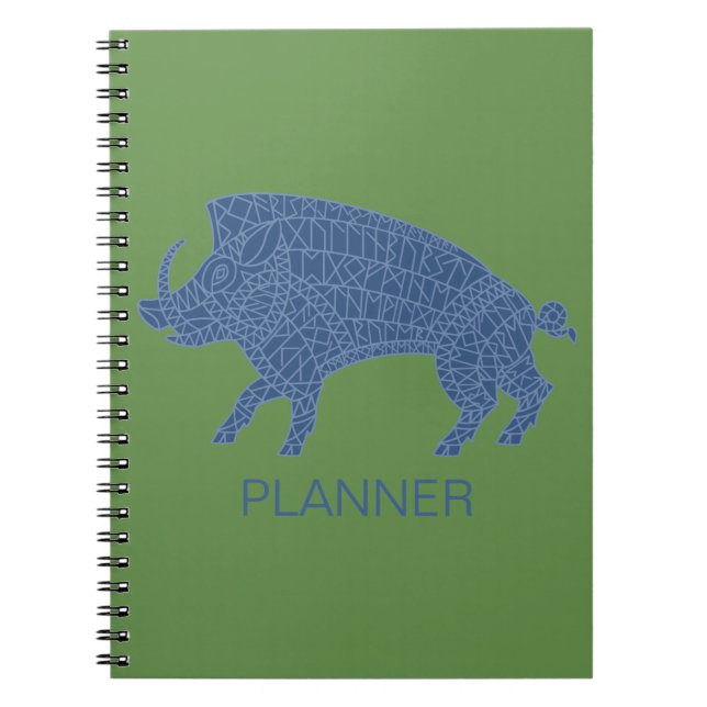 Cuaderno Boar salvaje con carreras (Frente)