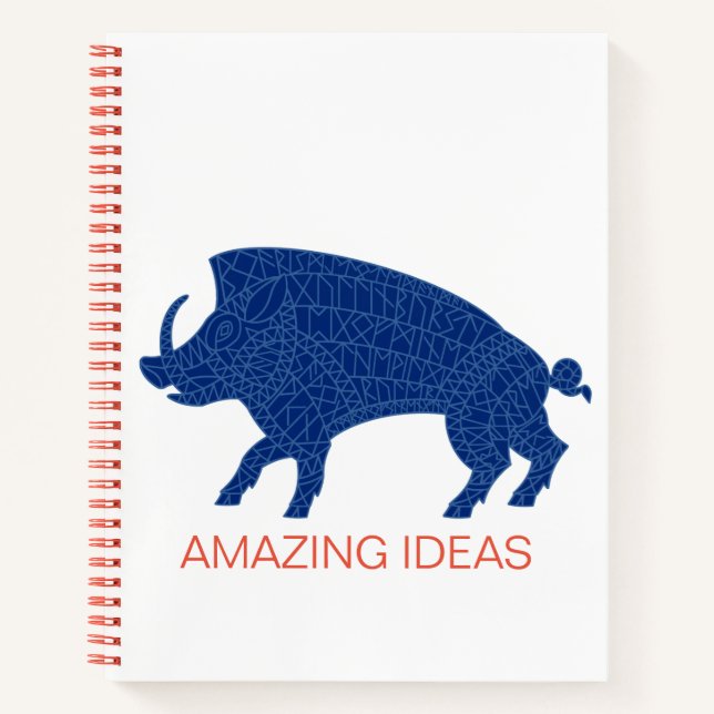 Cuaderno Boar salvaje con carreras (Anverso)